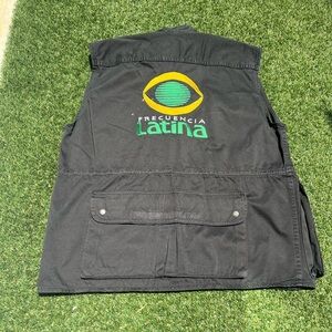 VTG 90s Latina TV Peru Black Outerwear Vest